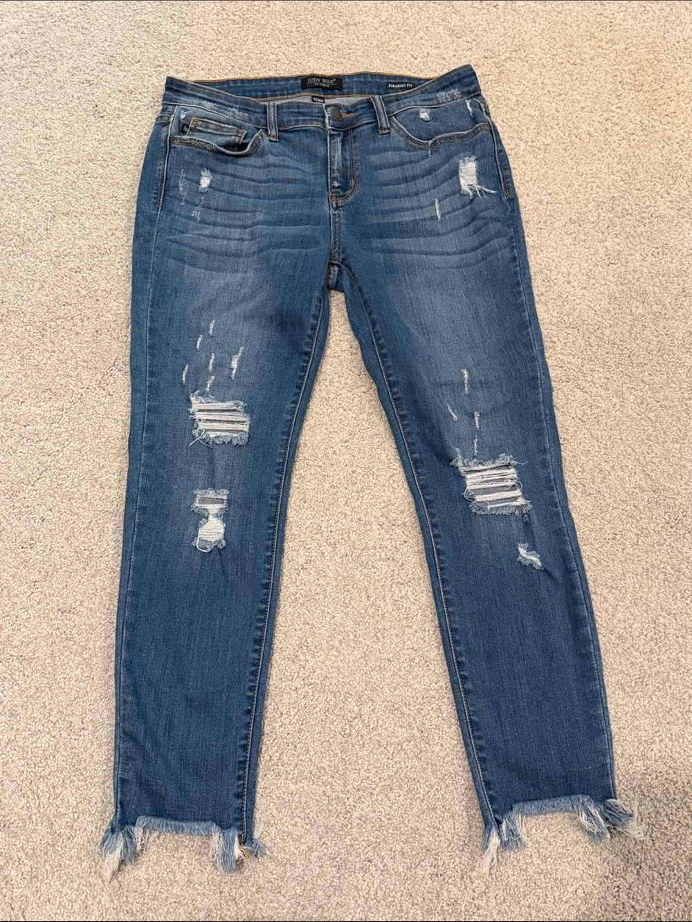 Judy Blue Women's Straight Leg Jeans — Medium Blue Wash